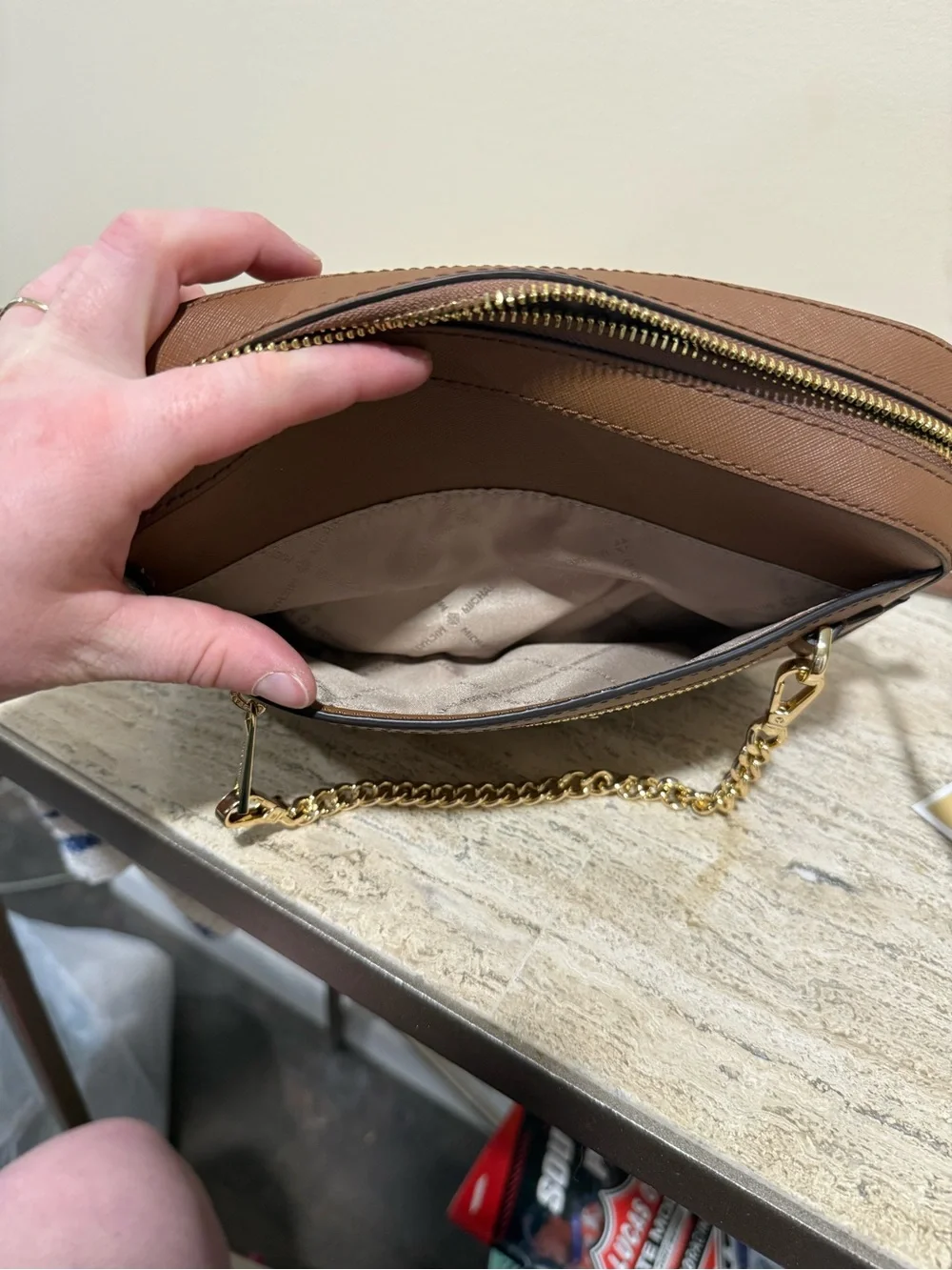 Michael Kors Jet Set Saffiano Leather Crossbody Bag